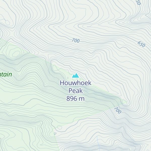 Map of Houwhoek Peak