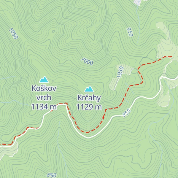Map of Krčahy