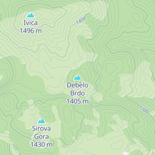 Map of Debelo Brdo