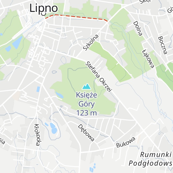 Map of Księże Góry