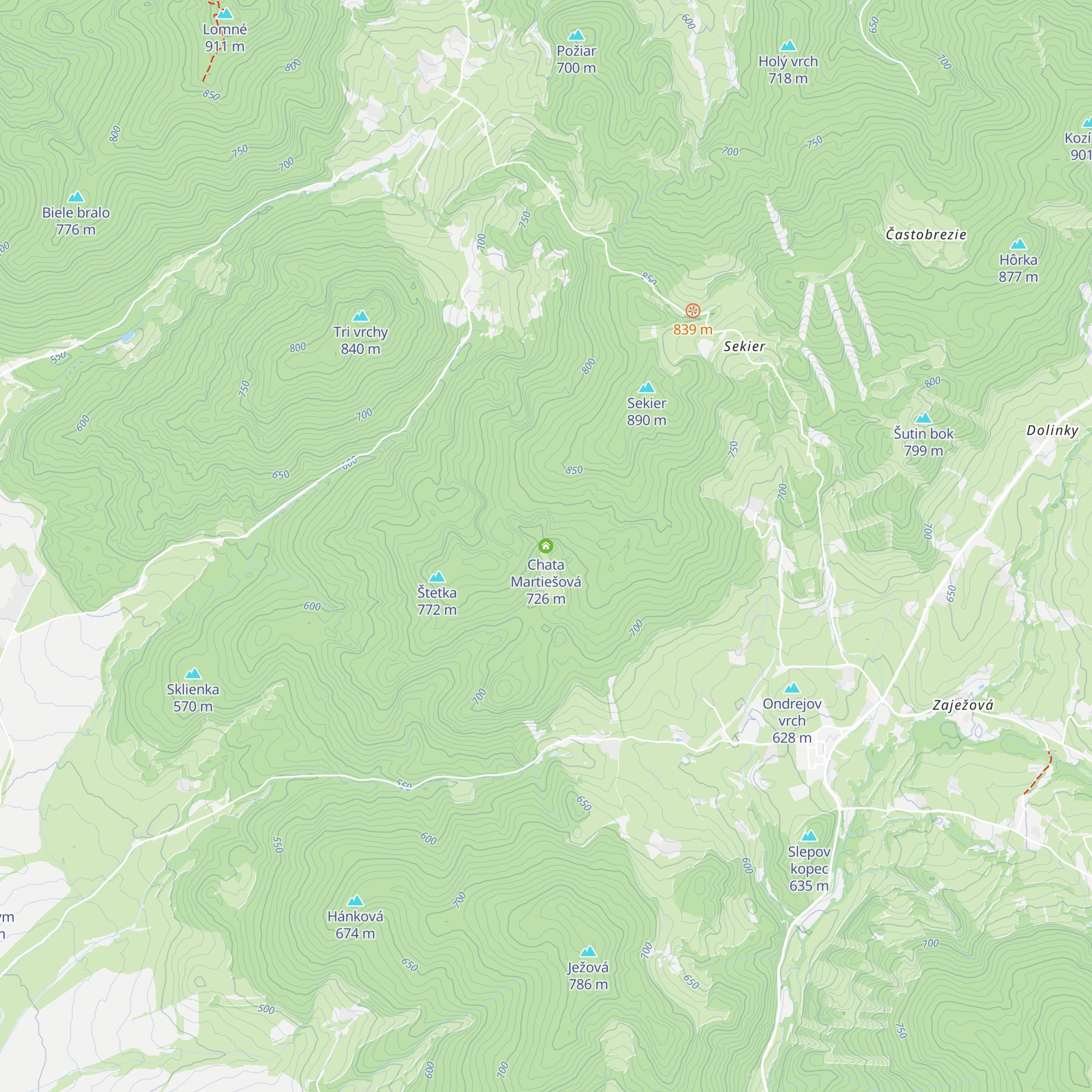 Chata Martiešová map