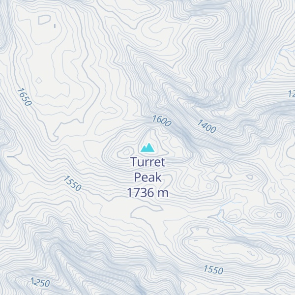 Map of Turret Peak