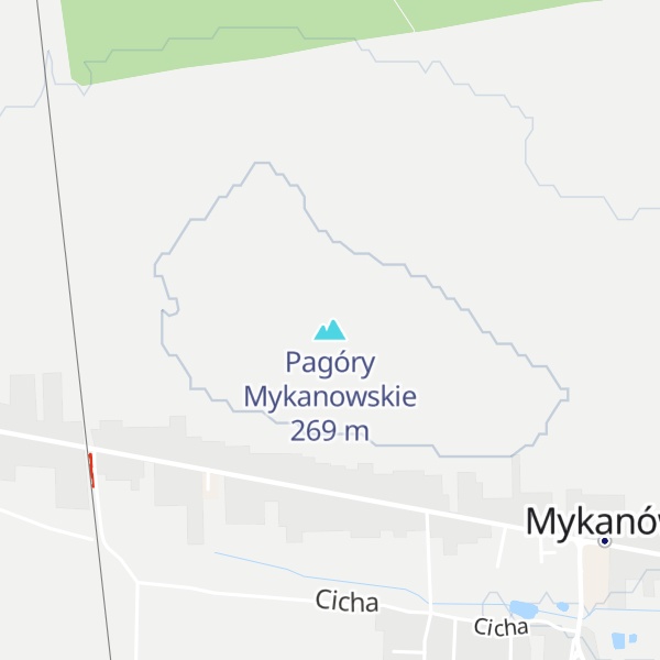 Map of Pagóry Mykanowskie