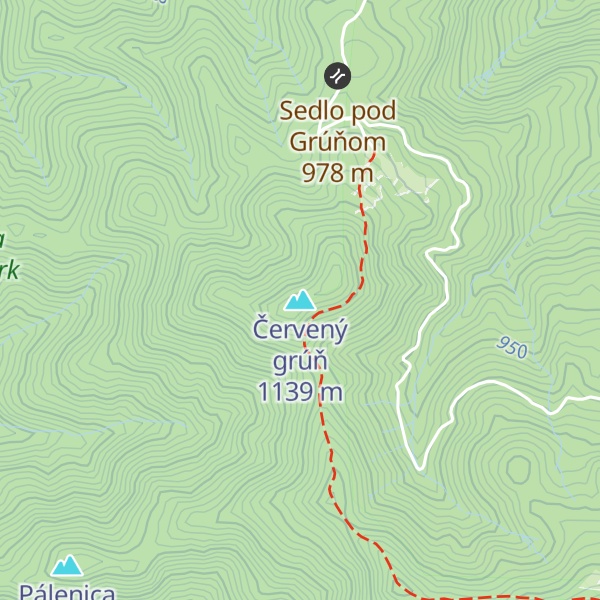 Map of Červený grúň