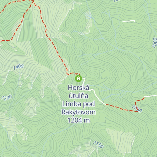 Map of Horská útulňa Limba pod Rakytovom