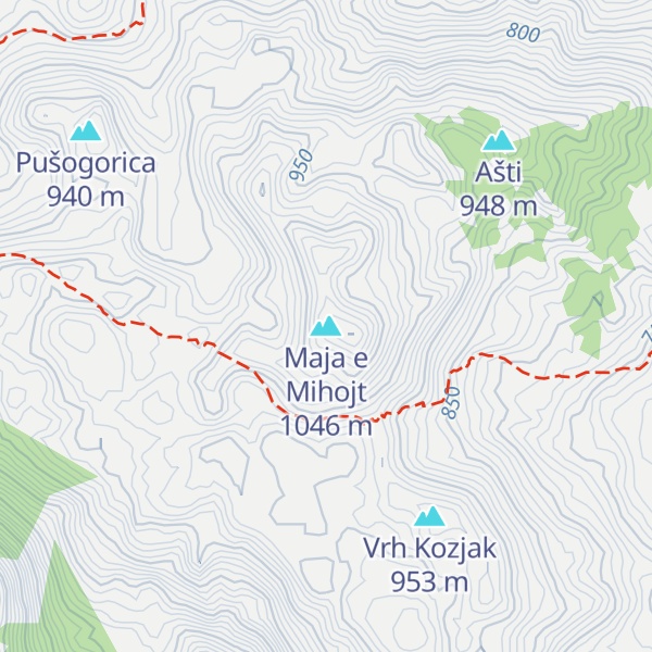 Map of Maja e Mihojt
