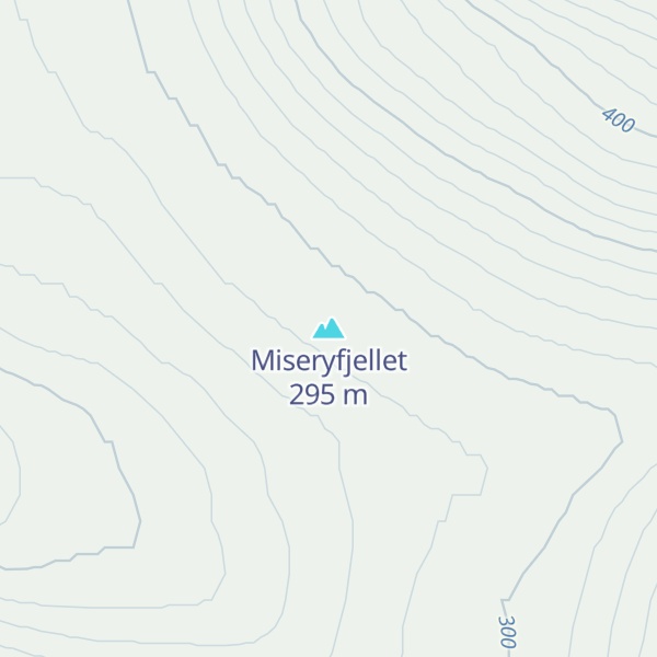 Map of Miseryfjellet