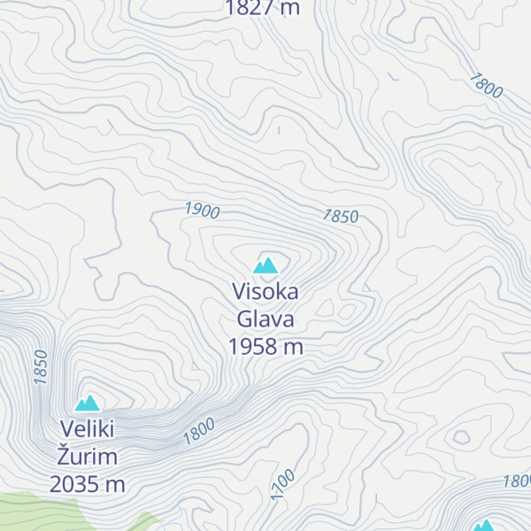 Map of Visoka Glava