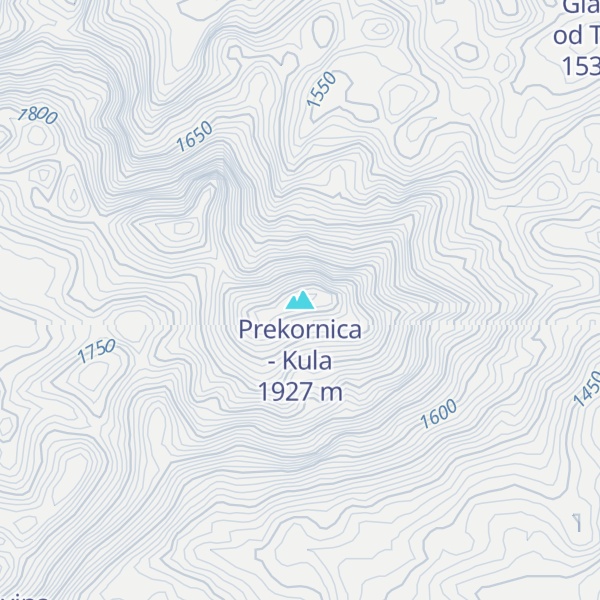 Map of Prekornica - Kula