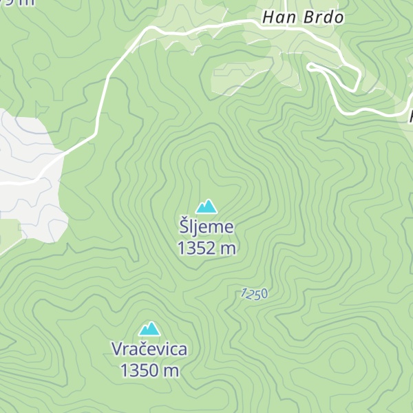 Map of Šljeme
