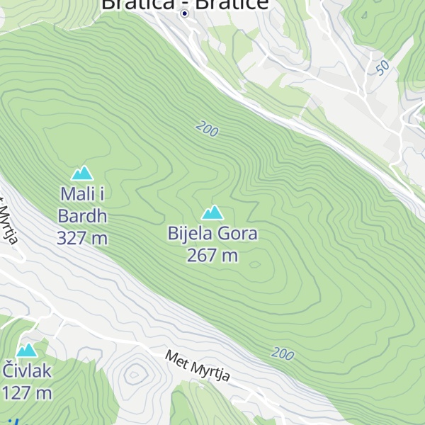 Map of Bijela Gora