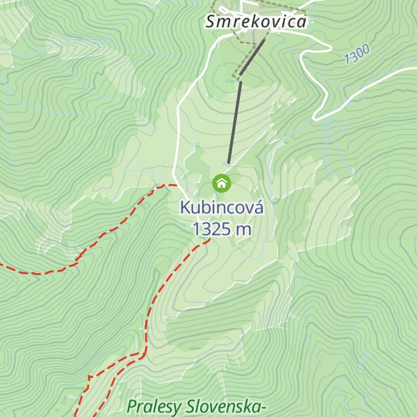 Map of Horská chata Smrekovica