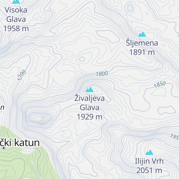 Map of Živaljeva Glava