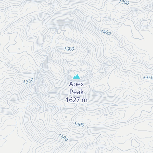 Map of Apex Peak