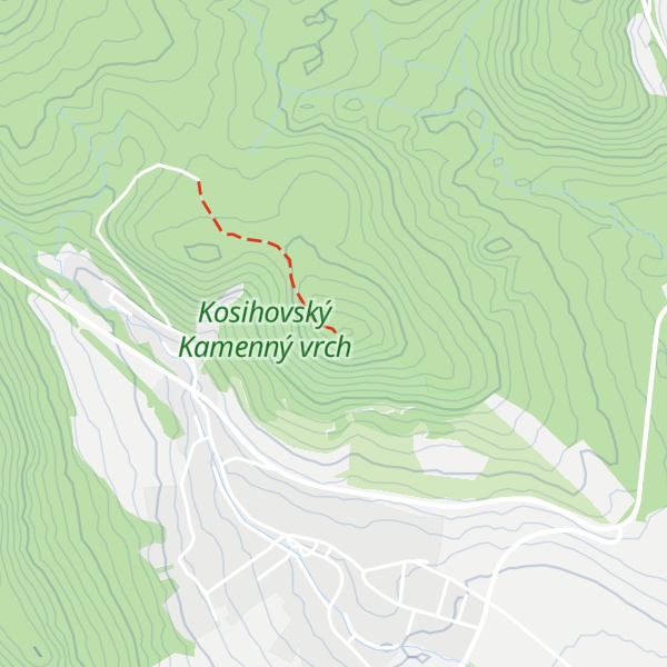 Map of Kamenný vrch