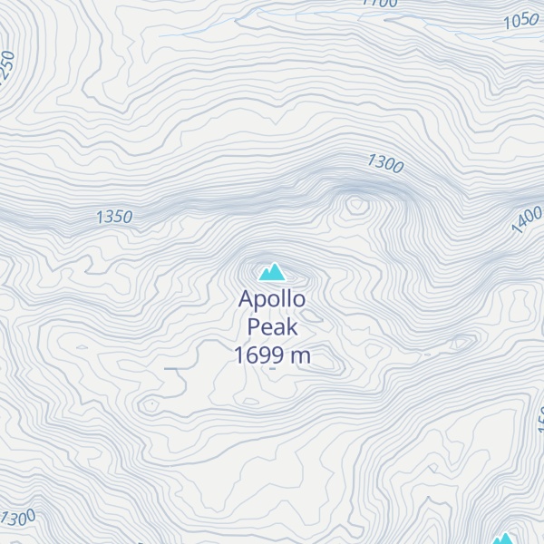Map of Apollo Peak