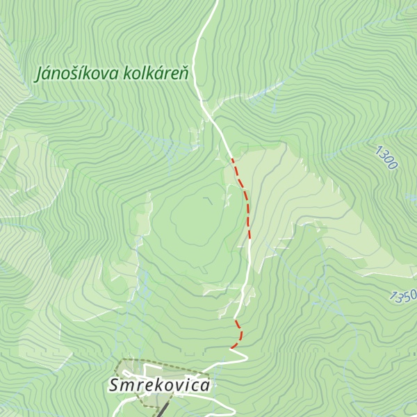 Map of Malá Smrekovica