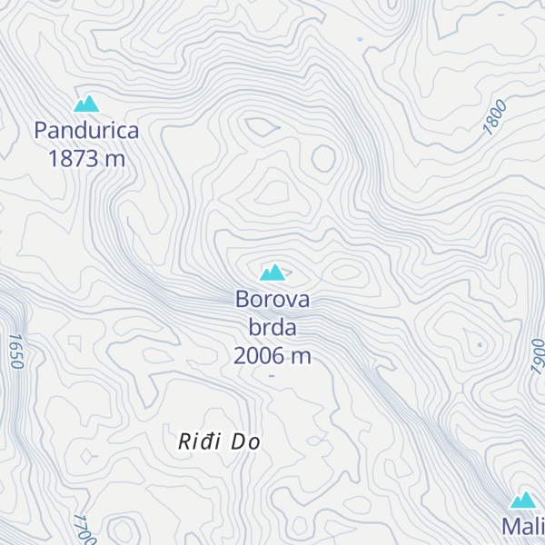 Map of Borova brda