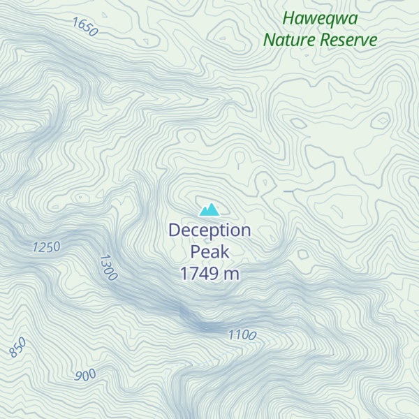 Map of Deception Peak