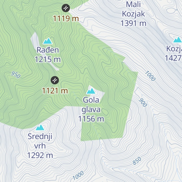 Map of Gola glava