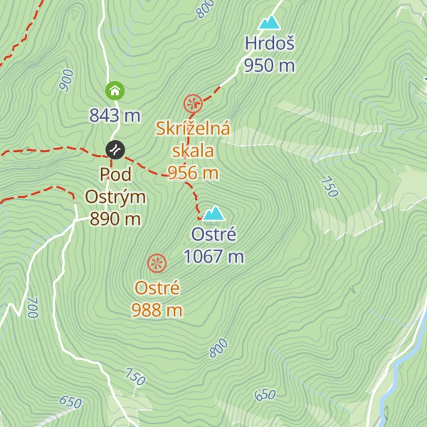 Map of Ostré