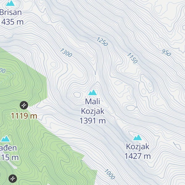 Map of Mali Kozjak