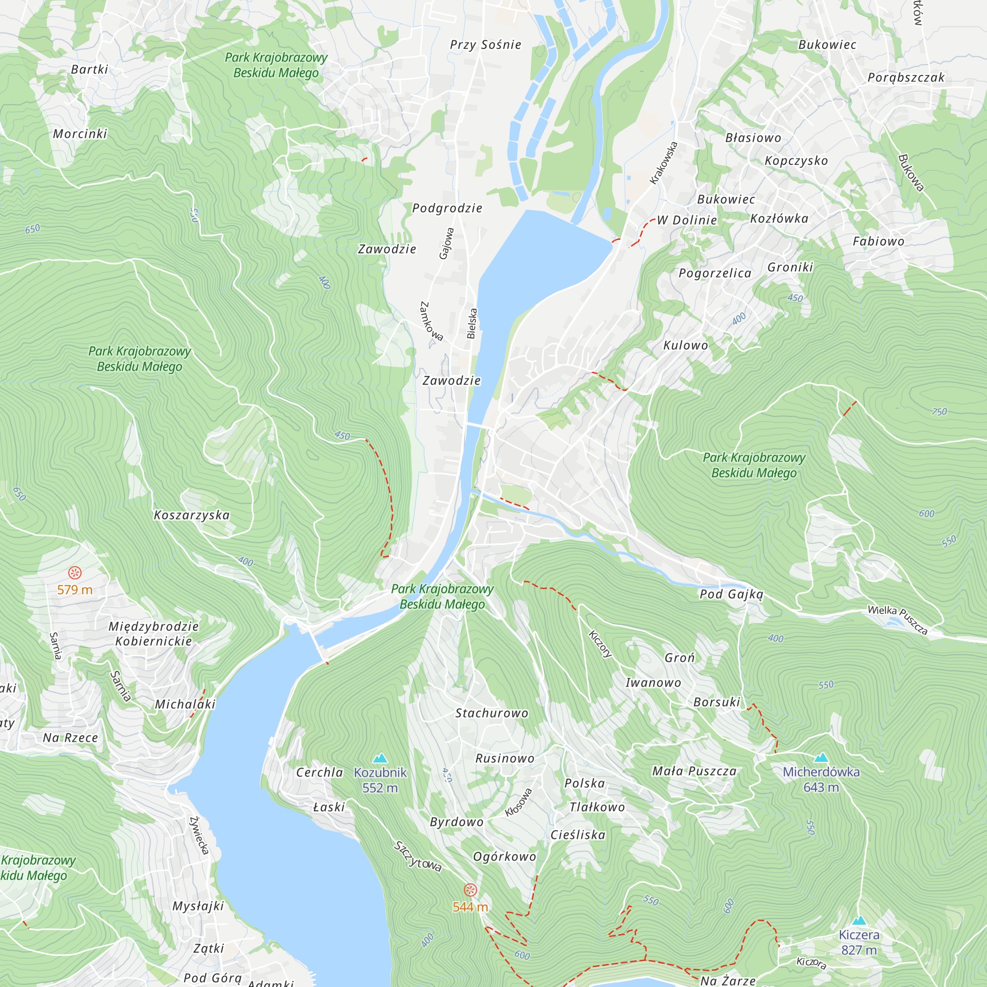 Chata nad rzeką map