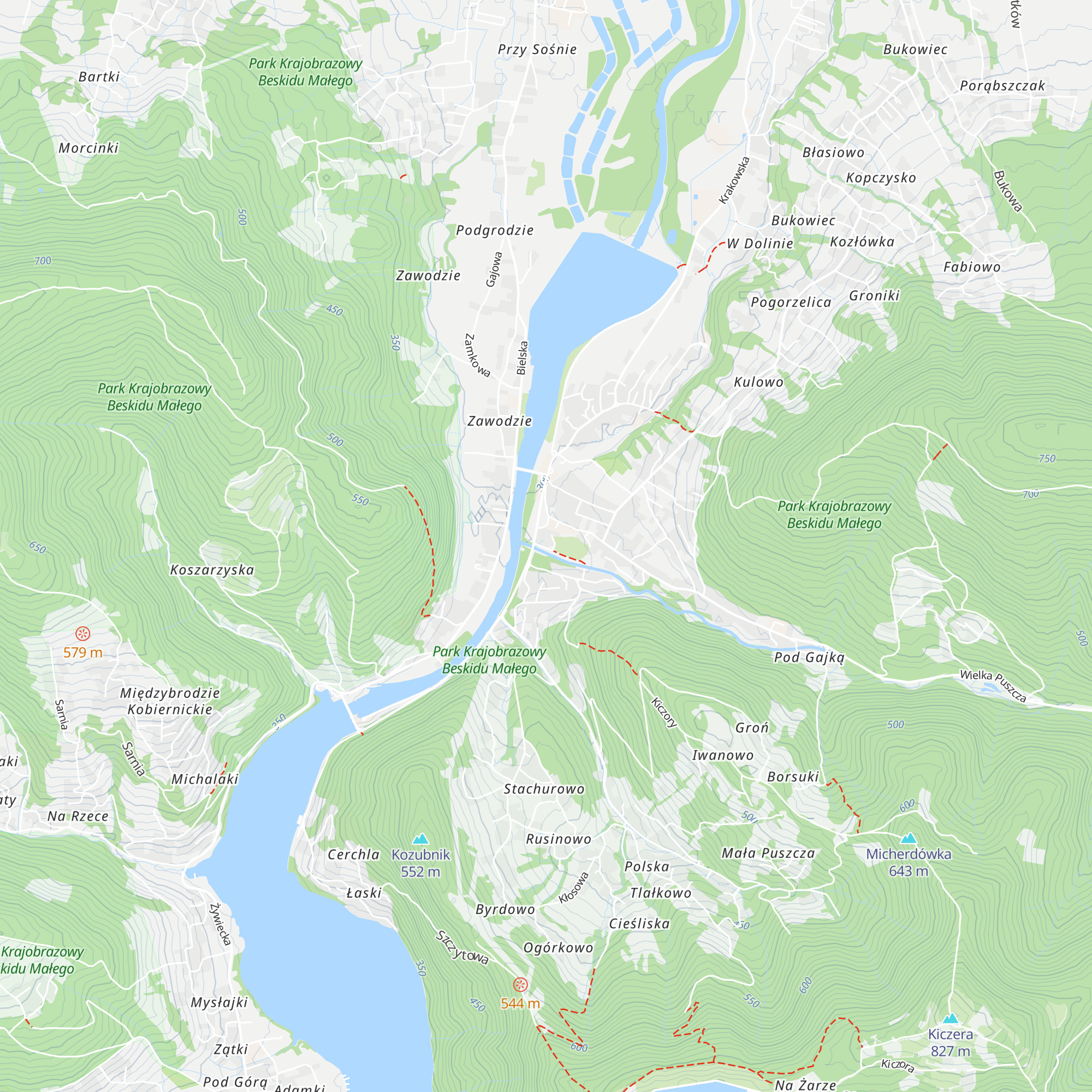 Chata nad rzeką map