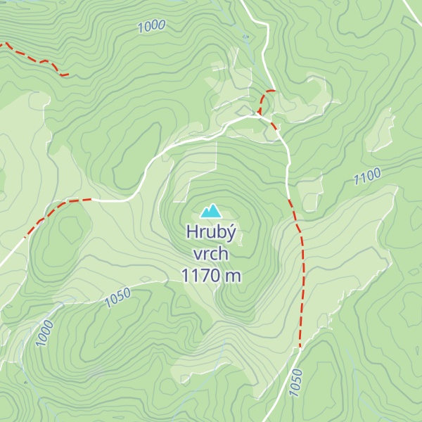 Map of Hrubý vrch