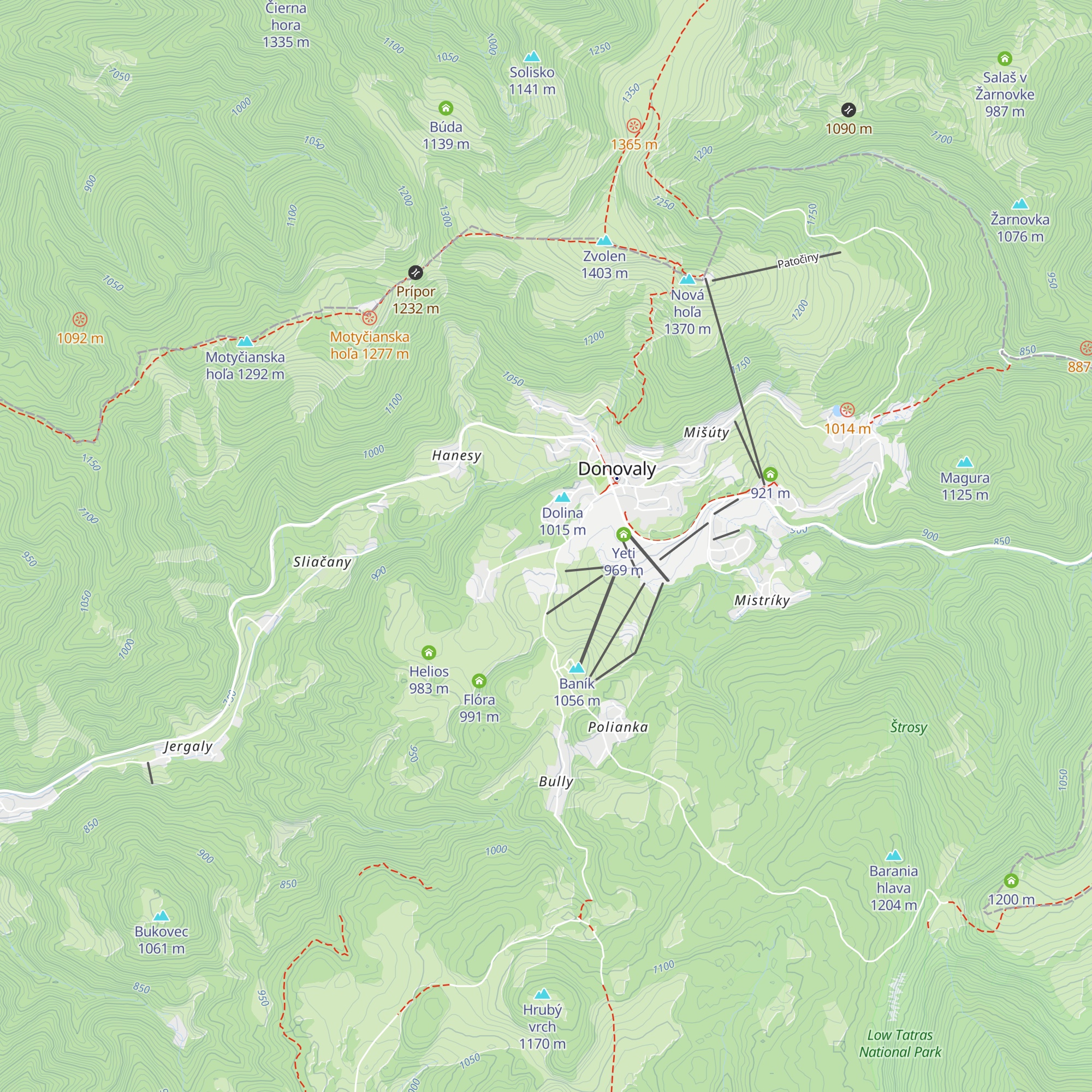 Chata Lesy map