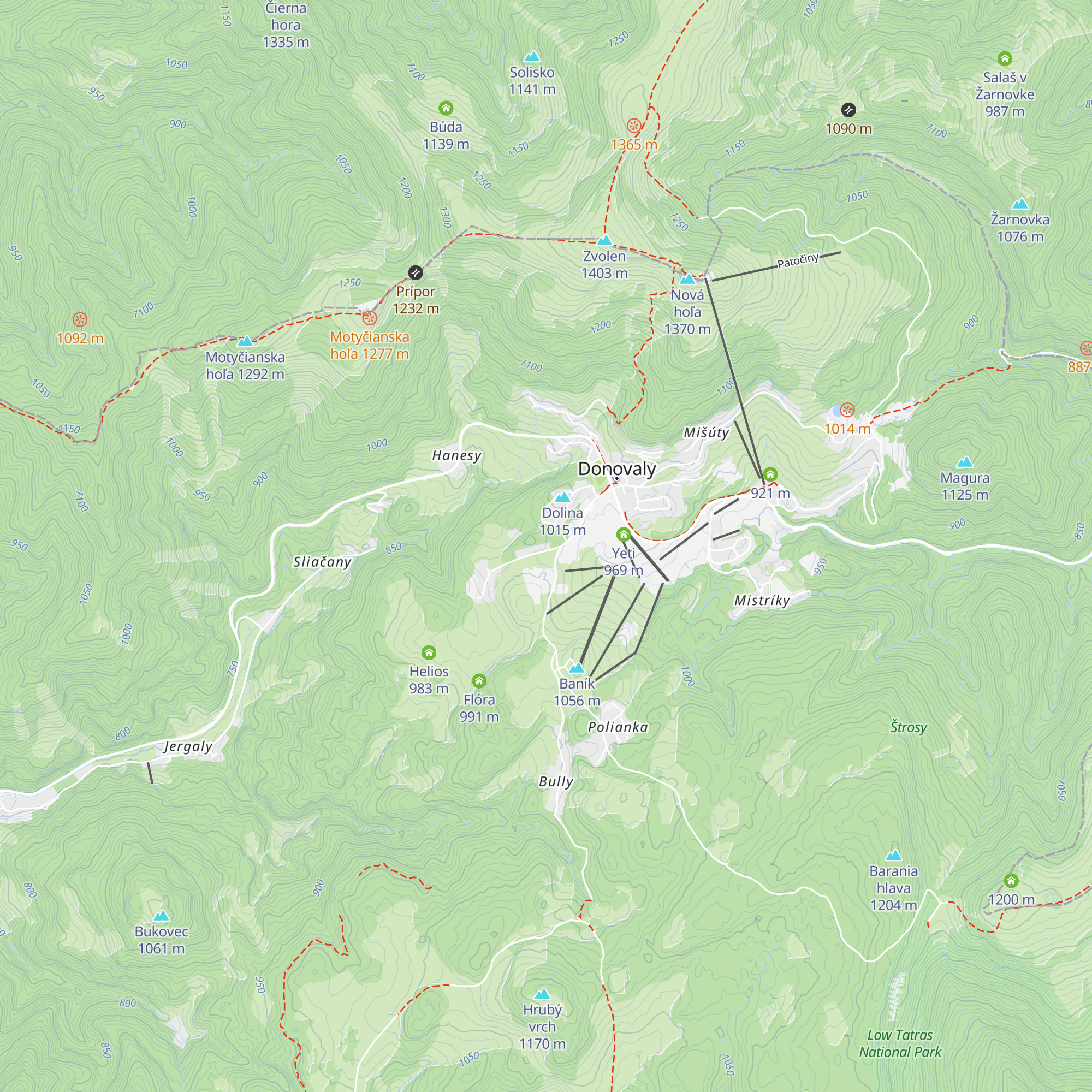 Chata Lesy map
