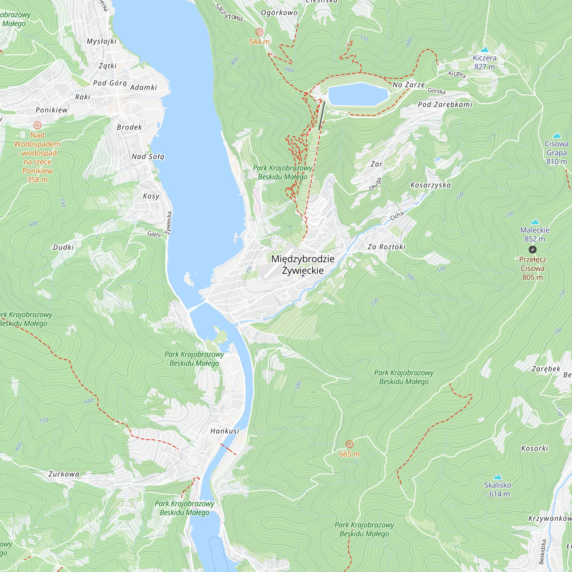 Chatka pod Żarem map