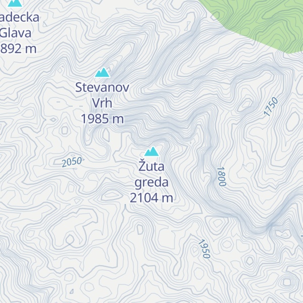 Map of Žuta greda