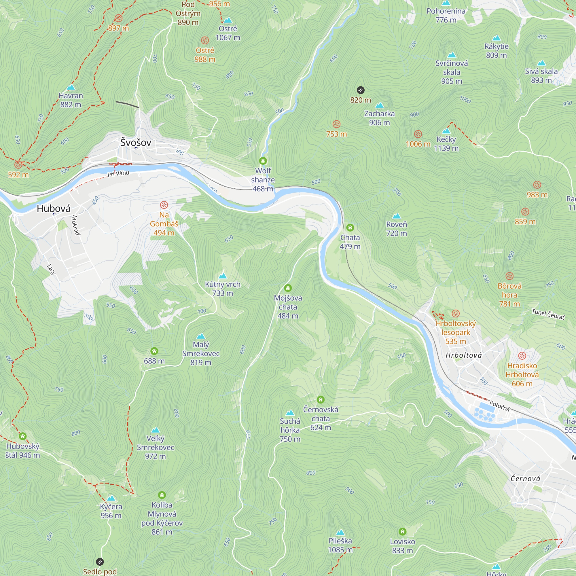 Mojšova chata map