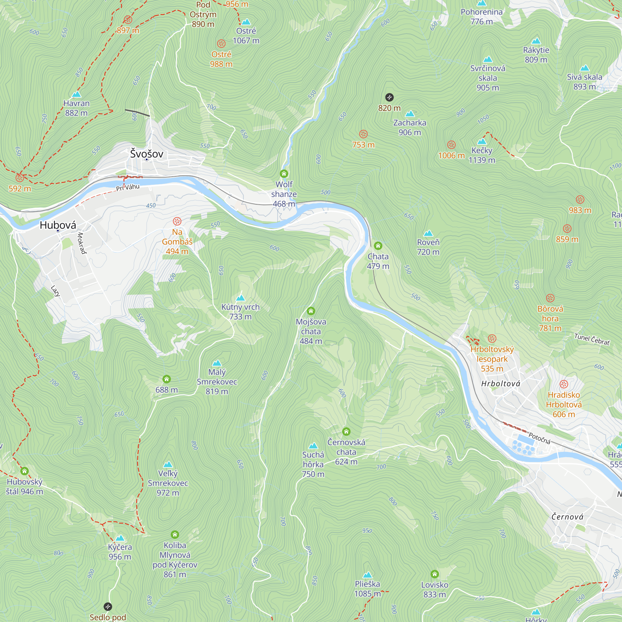 Mojšova chata map