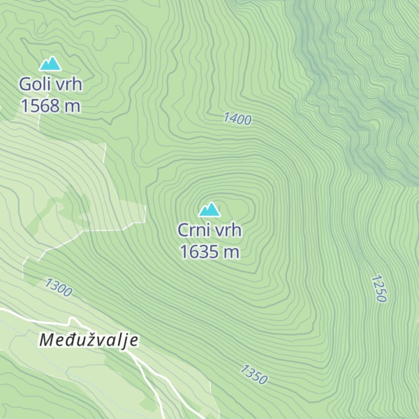 Map of Crni vrh