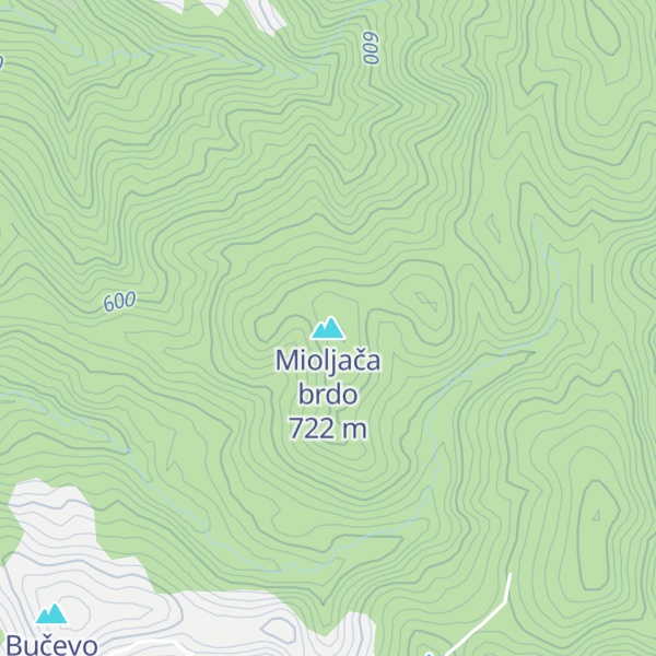 Map of Mioljača brdo