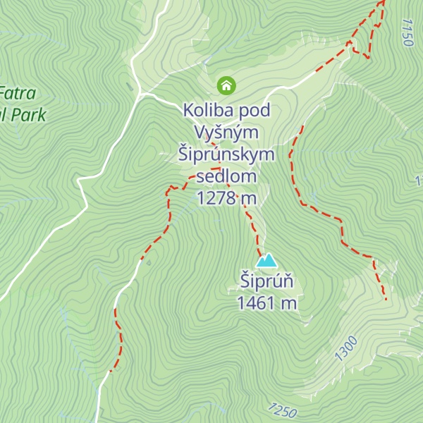 Map of Pod Šiprúňom