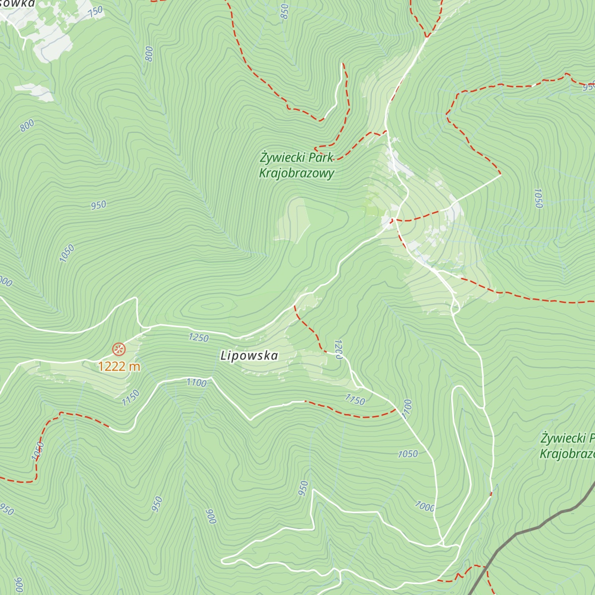 Schronisko PTTK na Hali Lipowskiej map