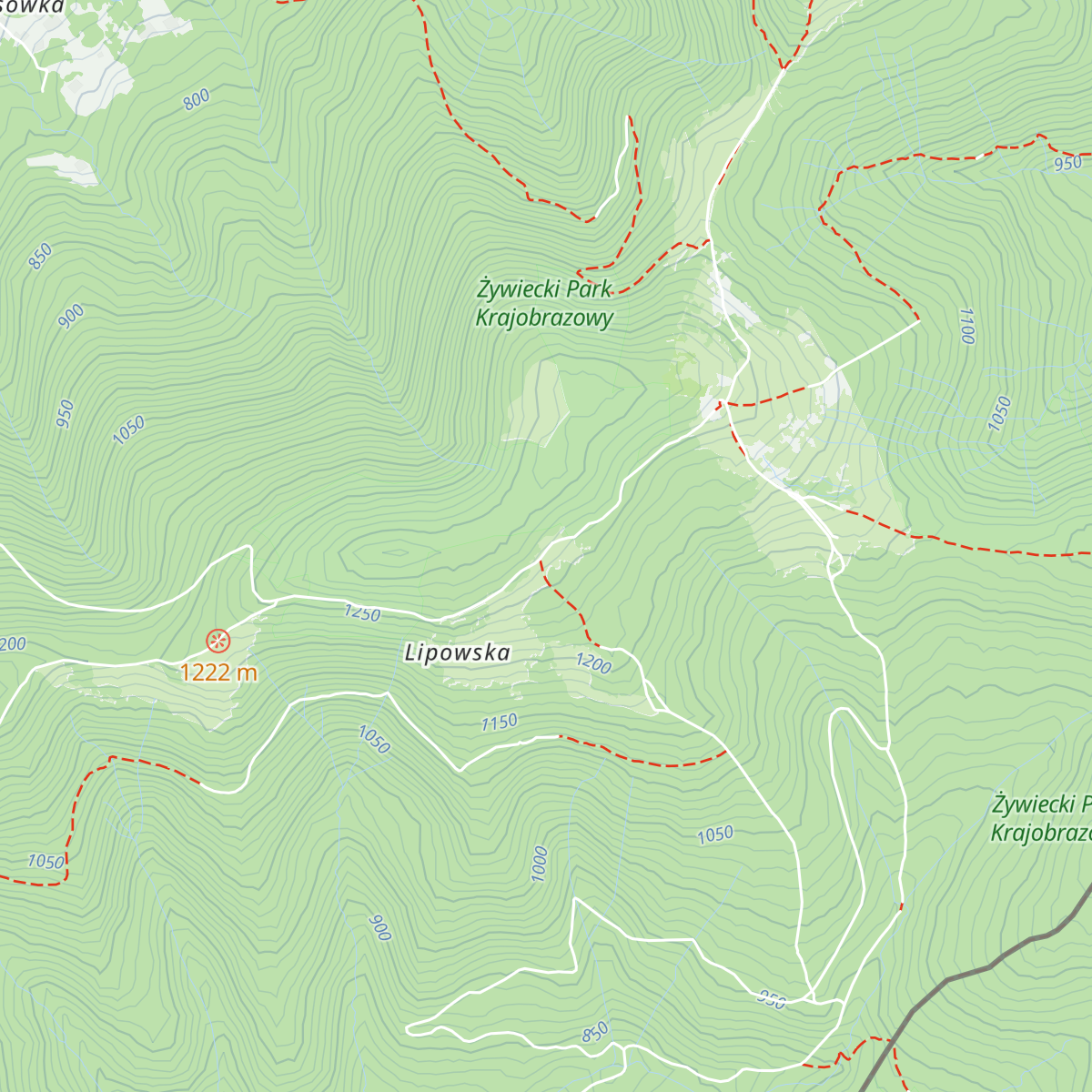 Schronisko PTTK na Hali Lipowskiej map