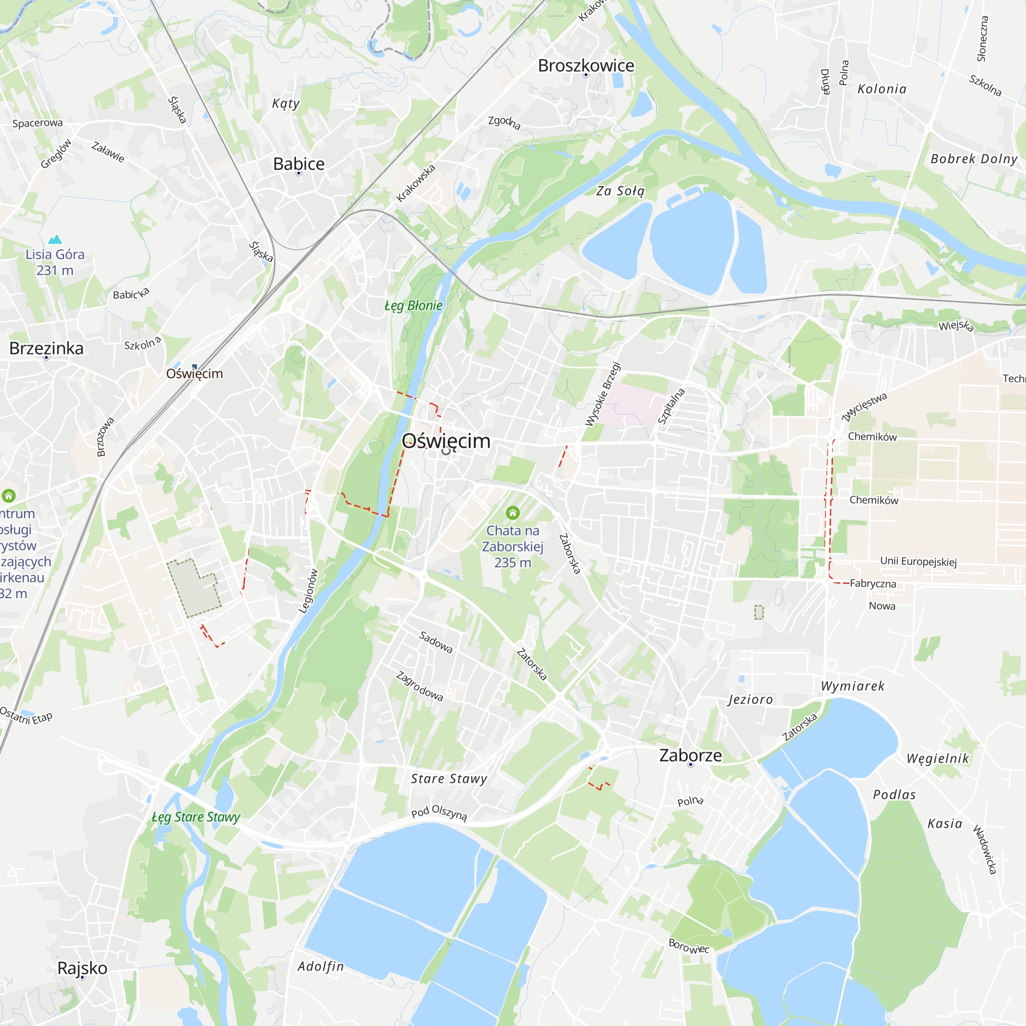 Chata na Zaborskiej map