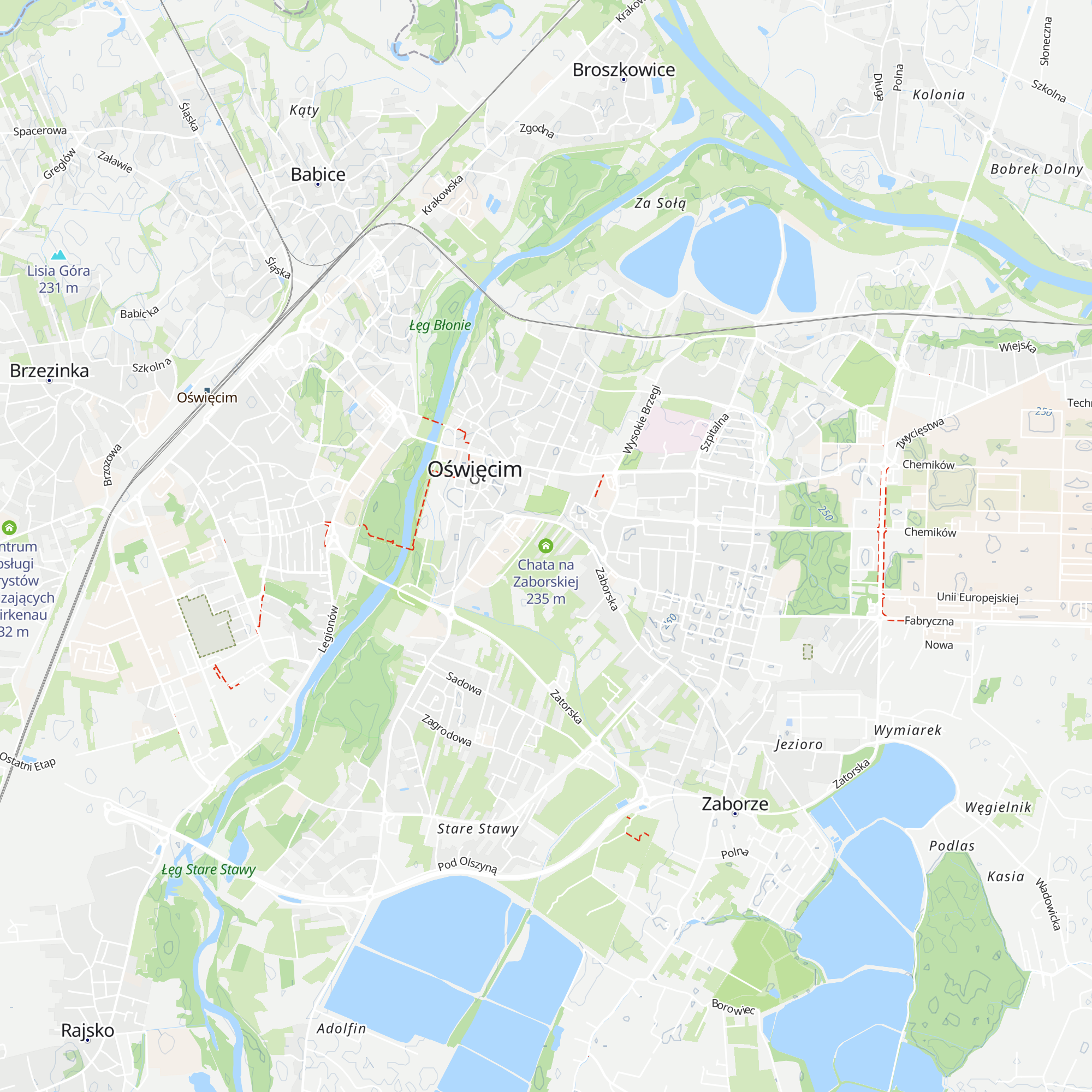 Chata na Zaborskiej map