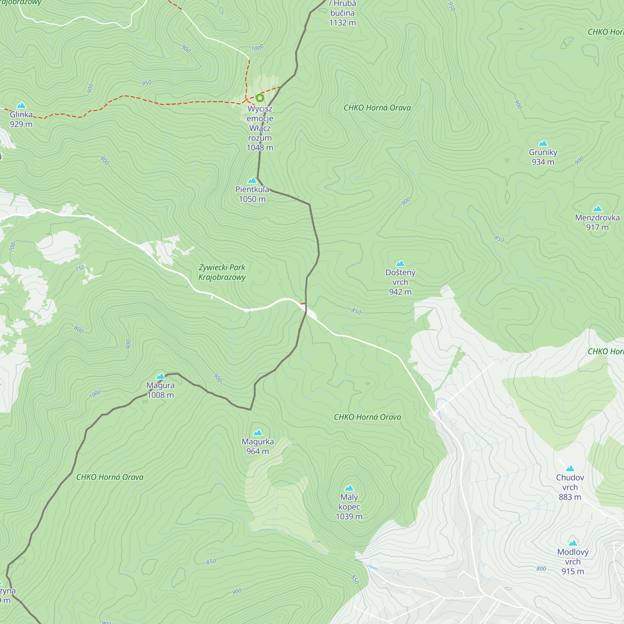 Oddychový bod Novoť/Punkt Odpoczynku Novoť map
