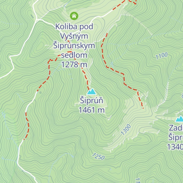 Map of Šiprúň