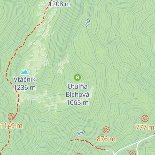Map of Útulňa Blchová