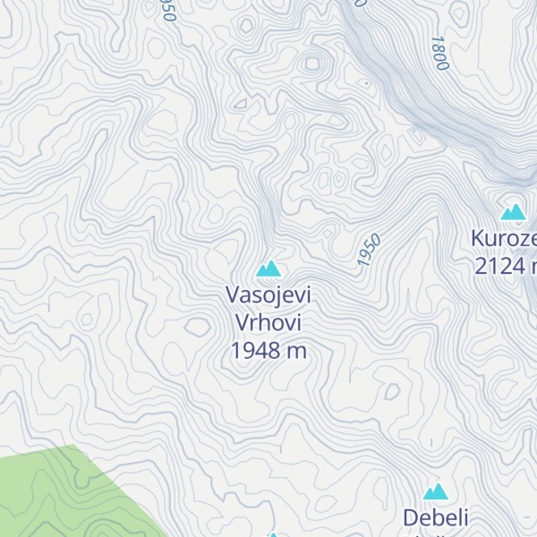 Map of Vasojevi Vrhovi