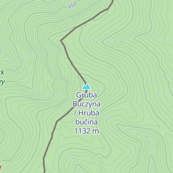 Map of Gruba Buczyna / Hrubá bučina