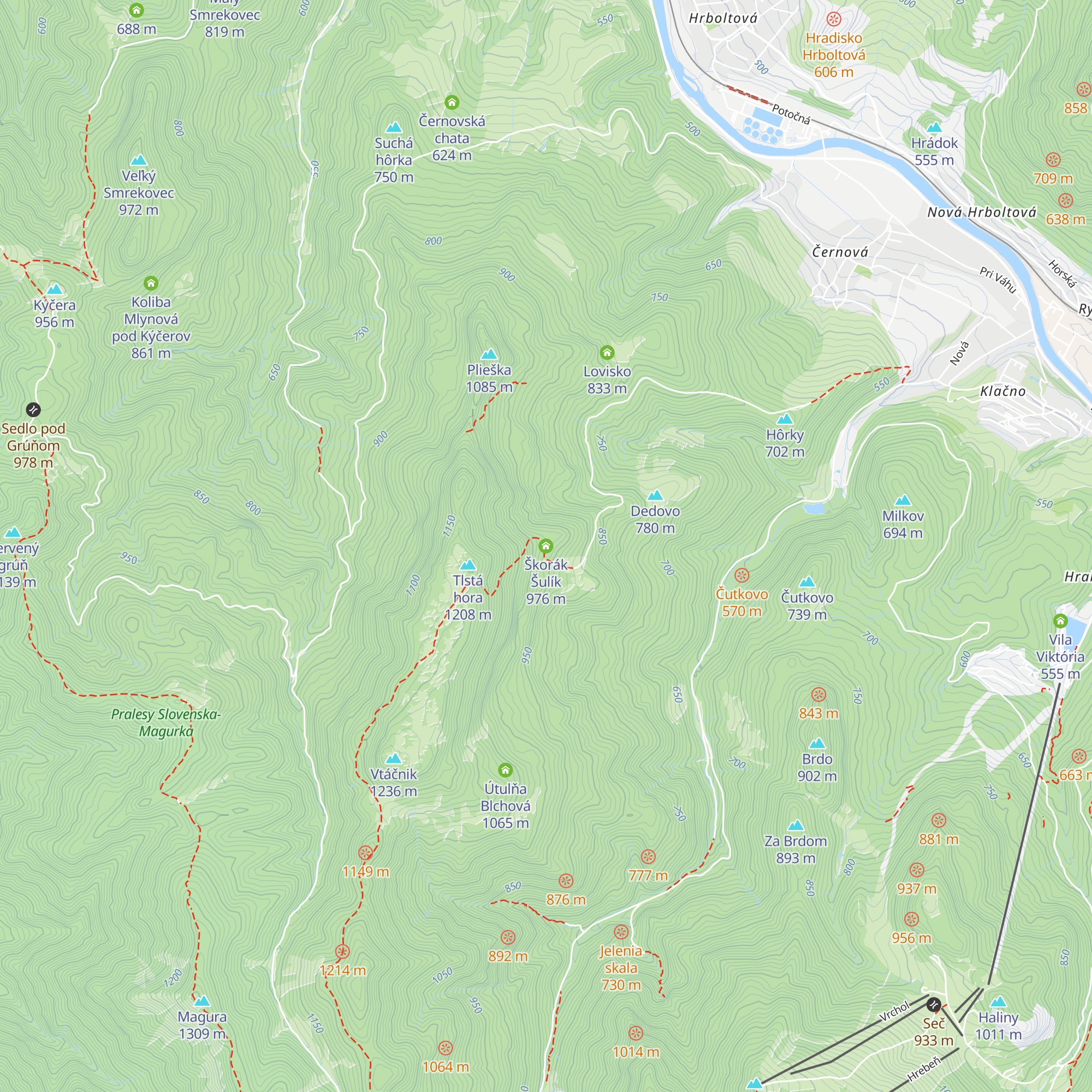Škorák Šulík map