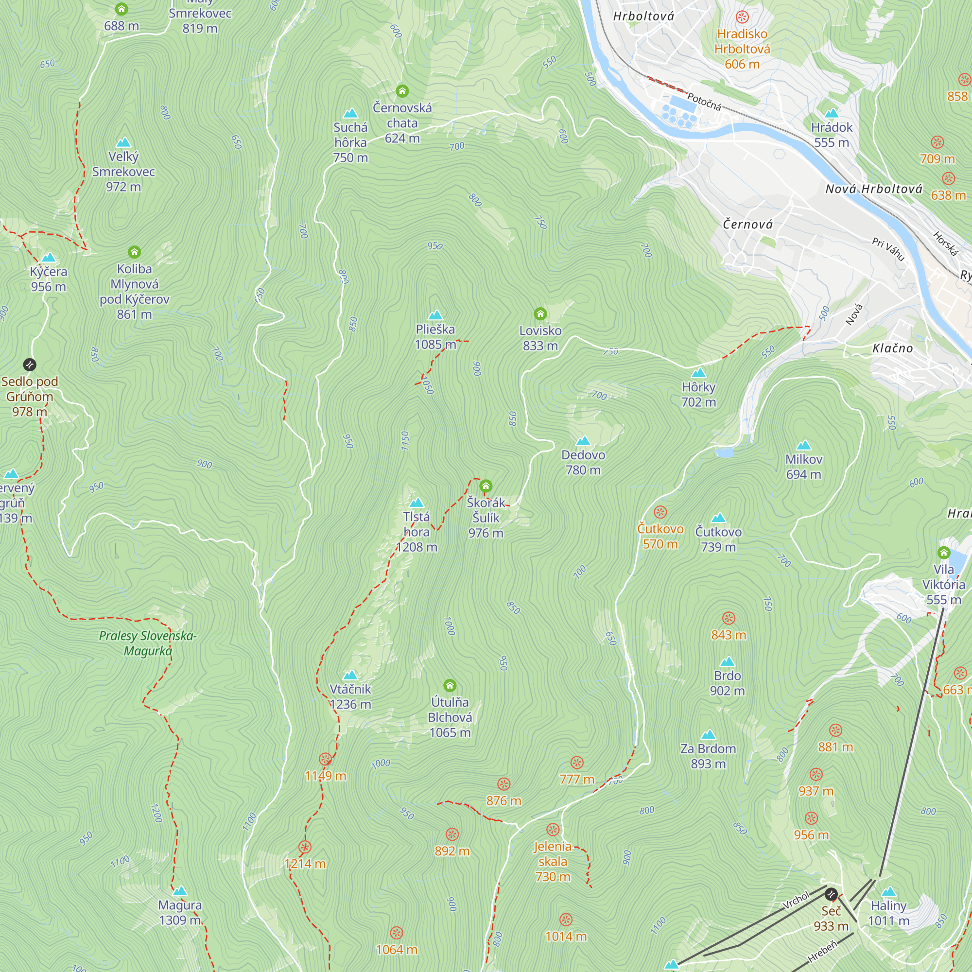 Škorák Šulík map