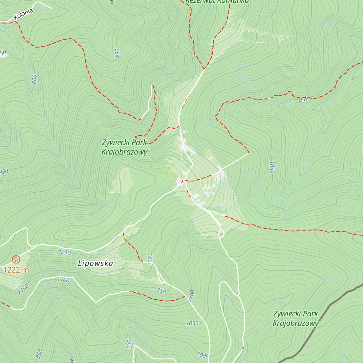 Schronisko PTTK na Rysiance map